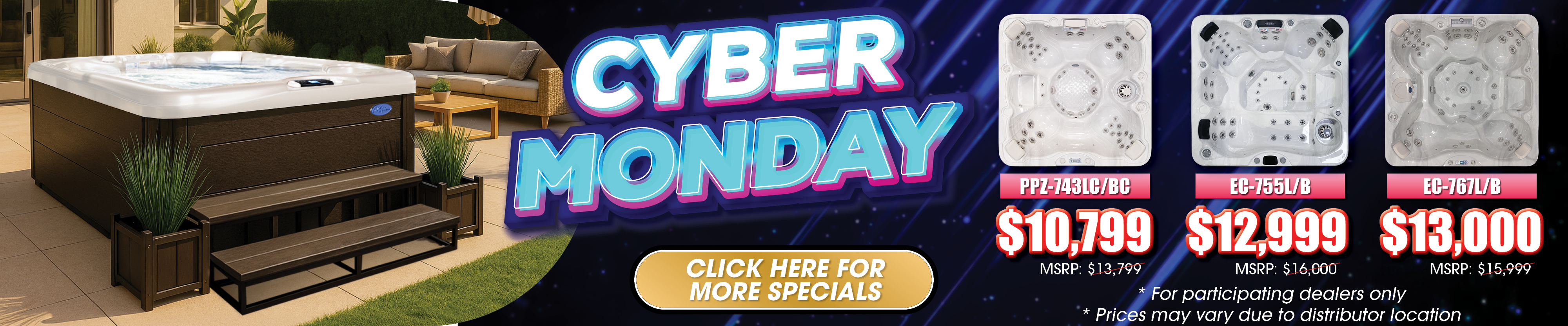 Calspas hot tub being used in a family setting - Santa Barbara